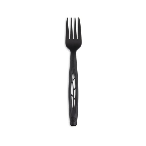 Stalk Market CPLA Compostable Heavy Weight 6.5 in. Fork, Black, 1000PK CPLA-002-B